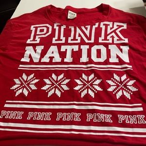 Victoria's Secret PINK Nation Cropped Tee  Size L